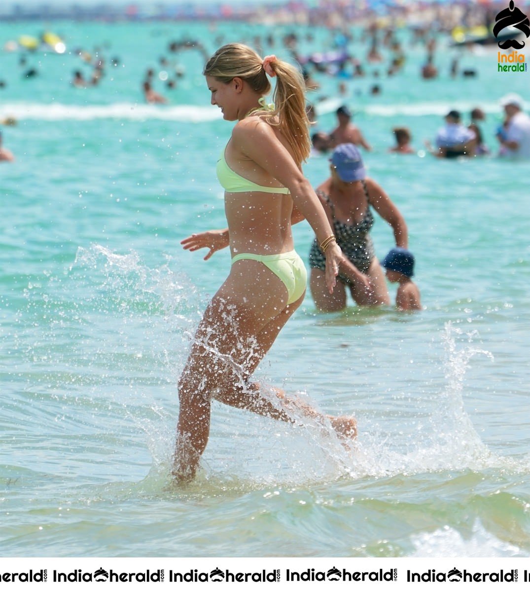 Eugenie Bouchard in Bikini and enjoying with boyfriend on the beach in Miami Set 2