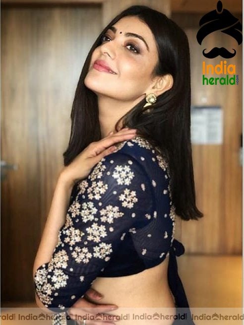 Kajal Aggarwal Hot Hip and Navel Show in Traditional Dress and it is too Sexy