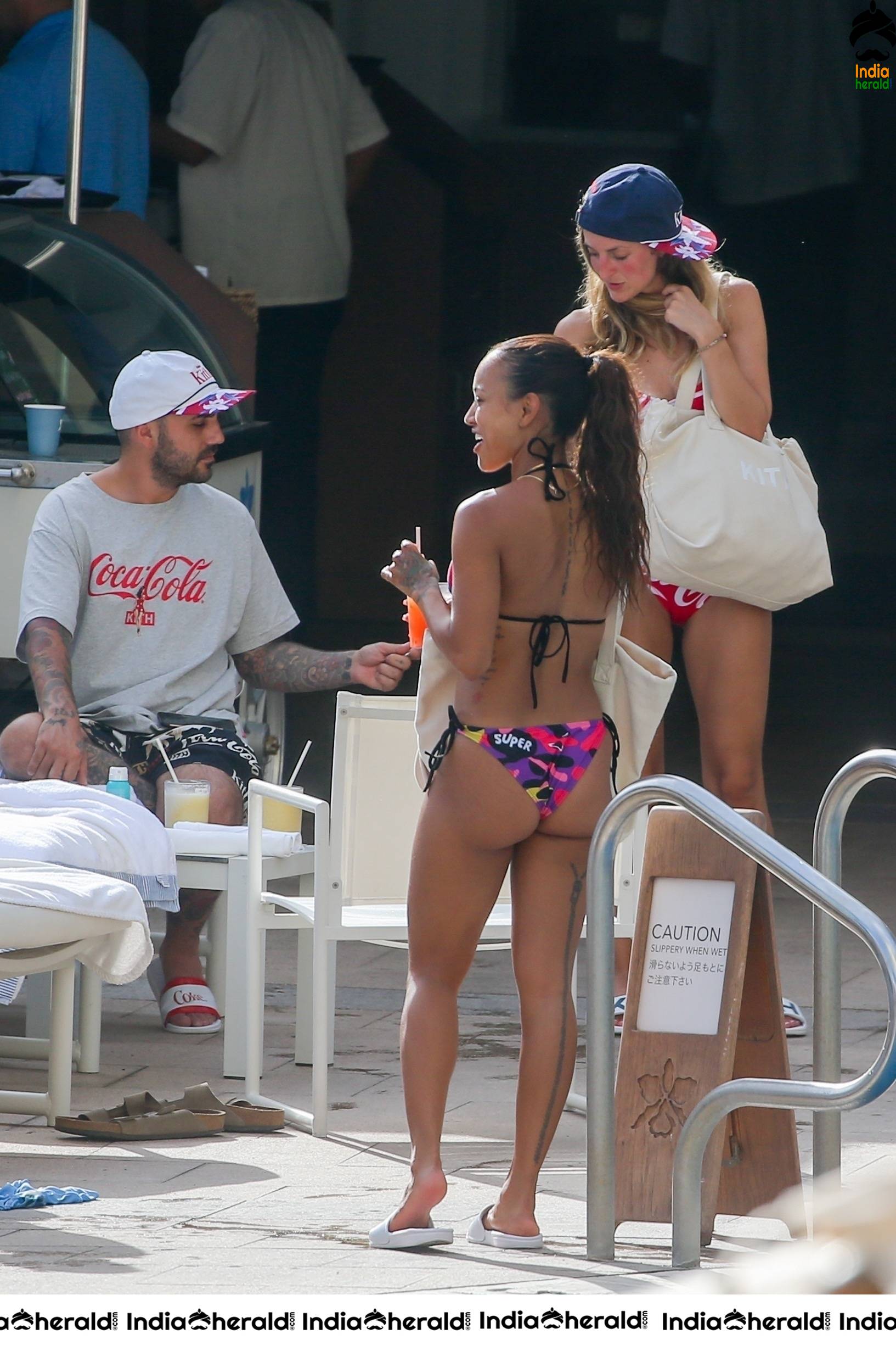 Karrueche Tran shows off her hot cheeks in a bikini in Honolulu Set 2