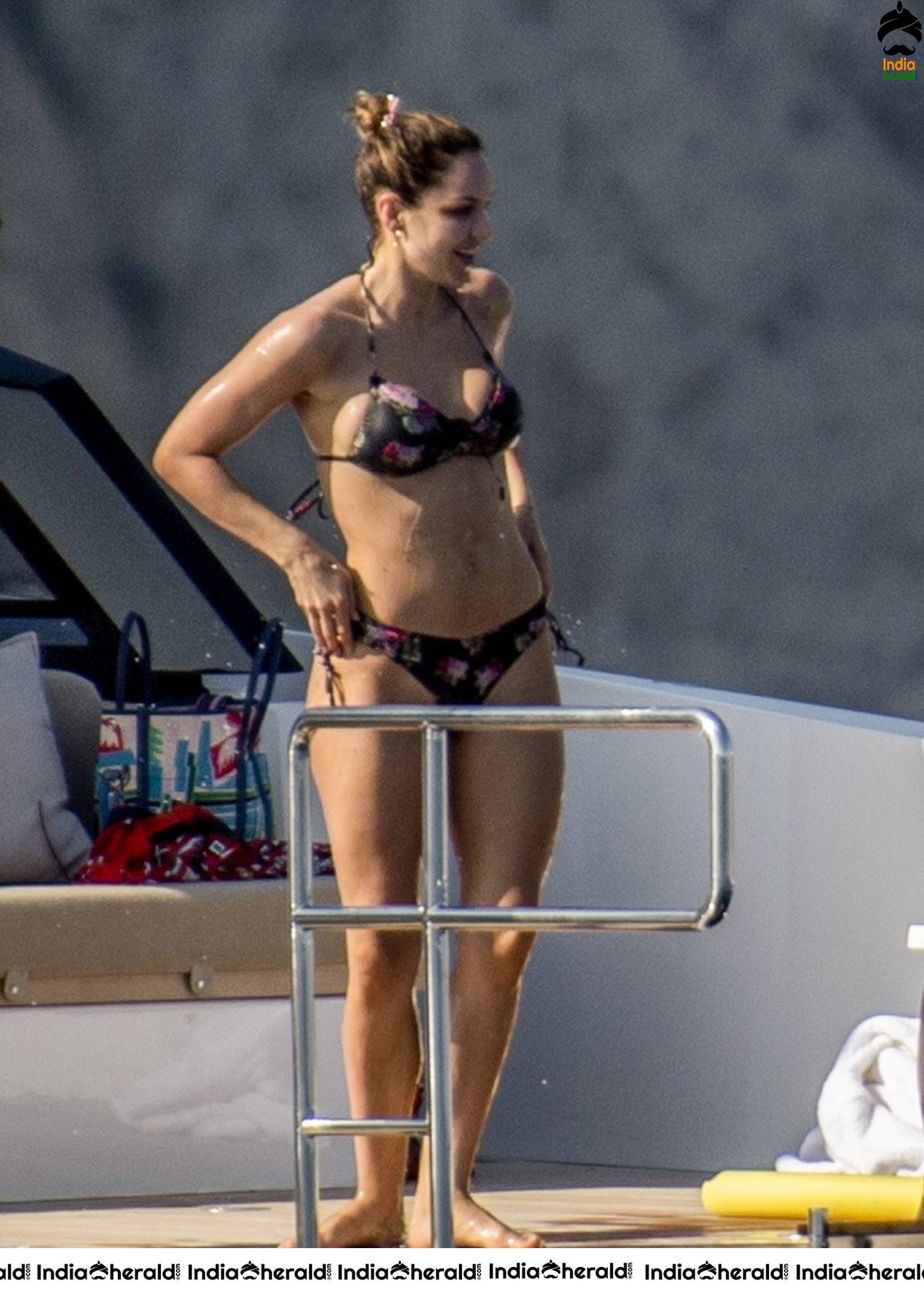 Katharine McPhee in a Bikini on a Yacht in Capri Set 1