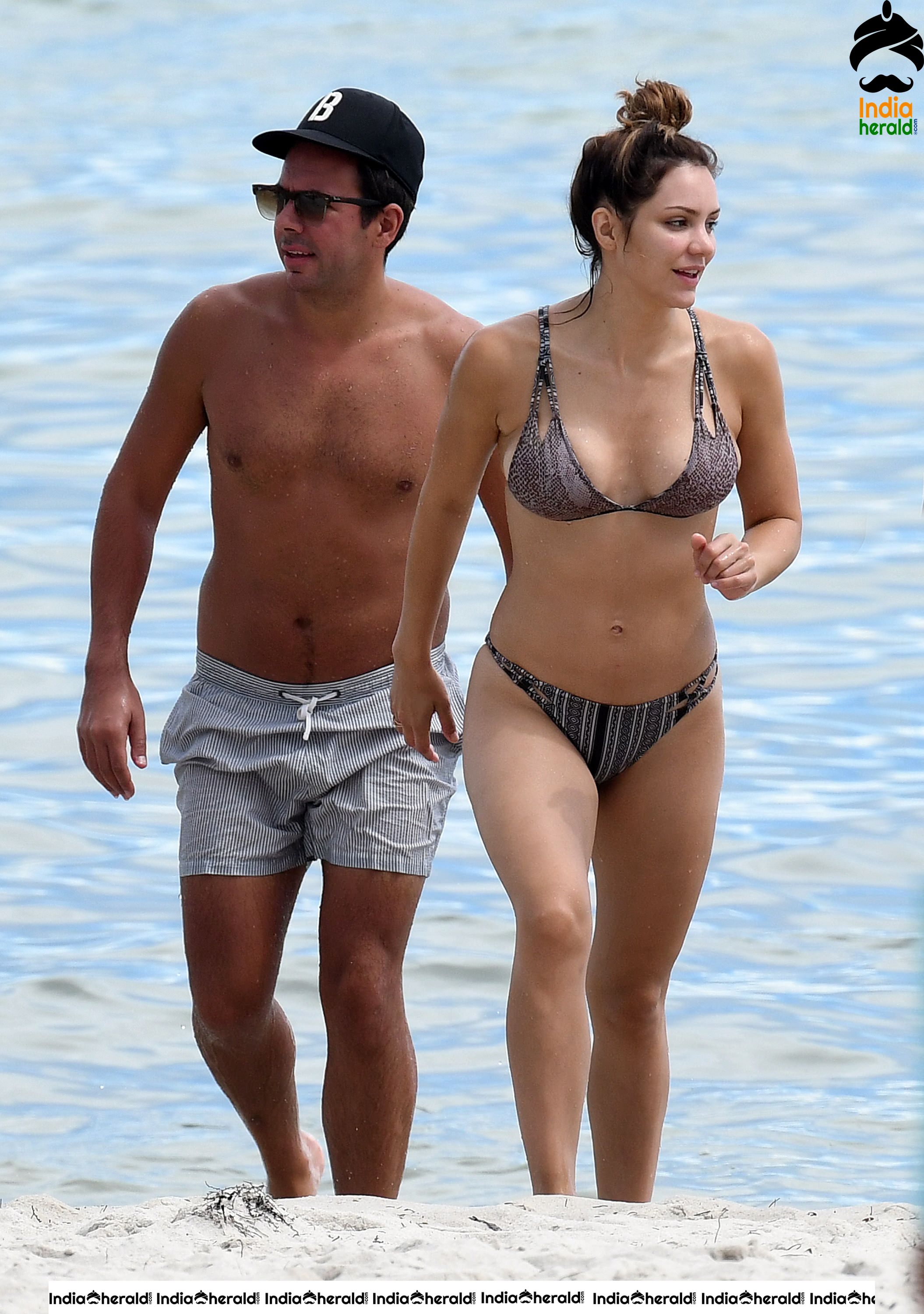 Katharine McPhee Wearing a Bikini at a Beach in Miami Set 2