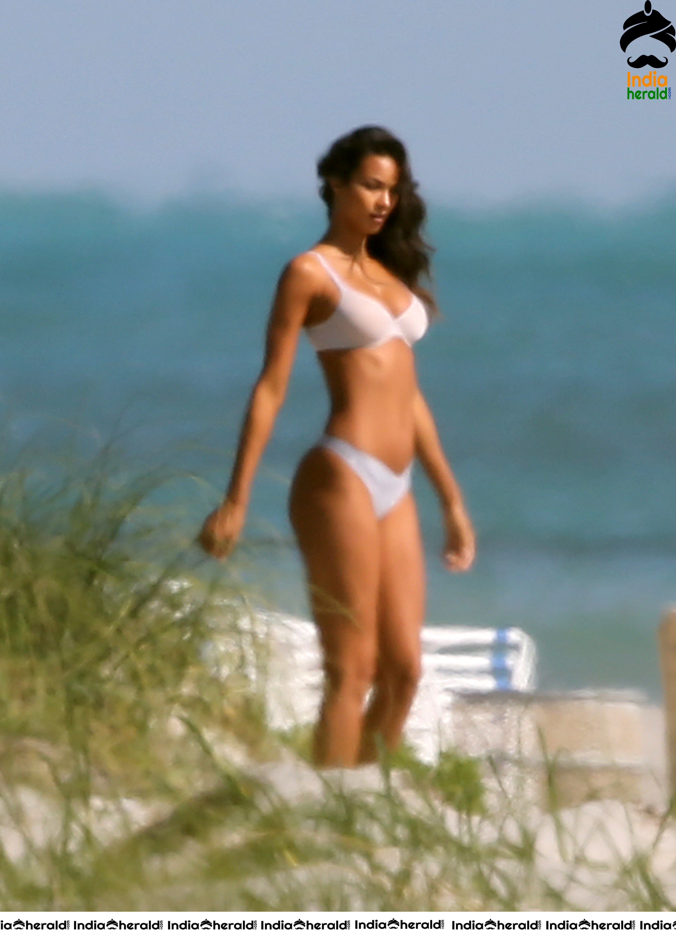 Lais Ribeiro shows off her incredible toned frame in a tiny bikini during  sizzling Miami photoshoot