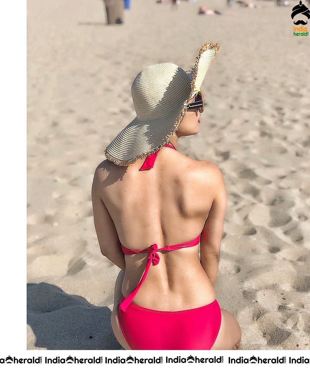 Neha Malik Hot Bikini Clicks on beach sand Set 2