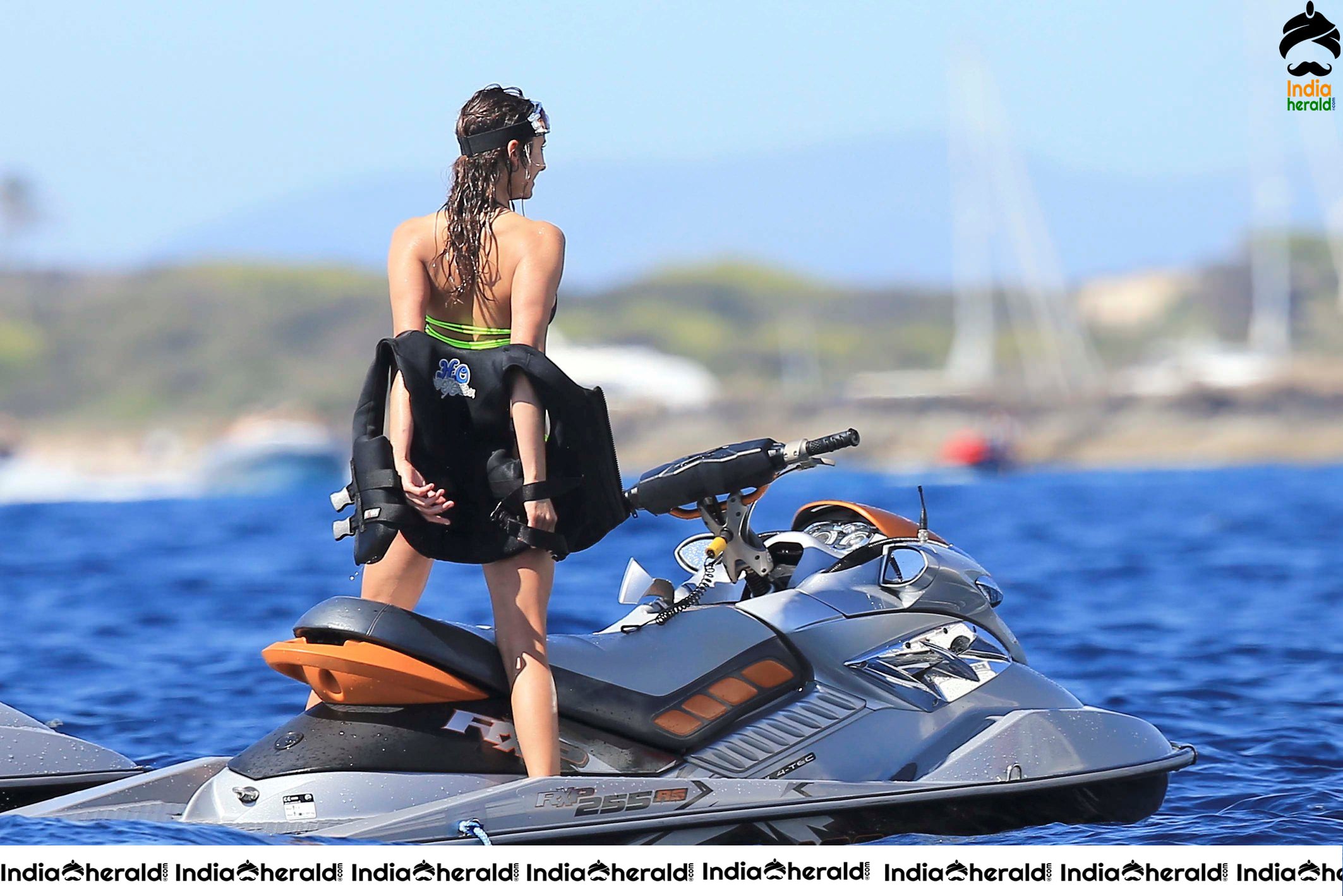 Nina Dobrev exposes her Hot Young Body in Black Bikini at Ibiza Set 2