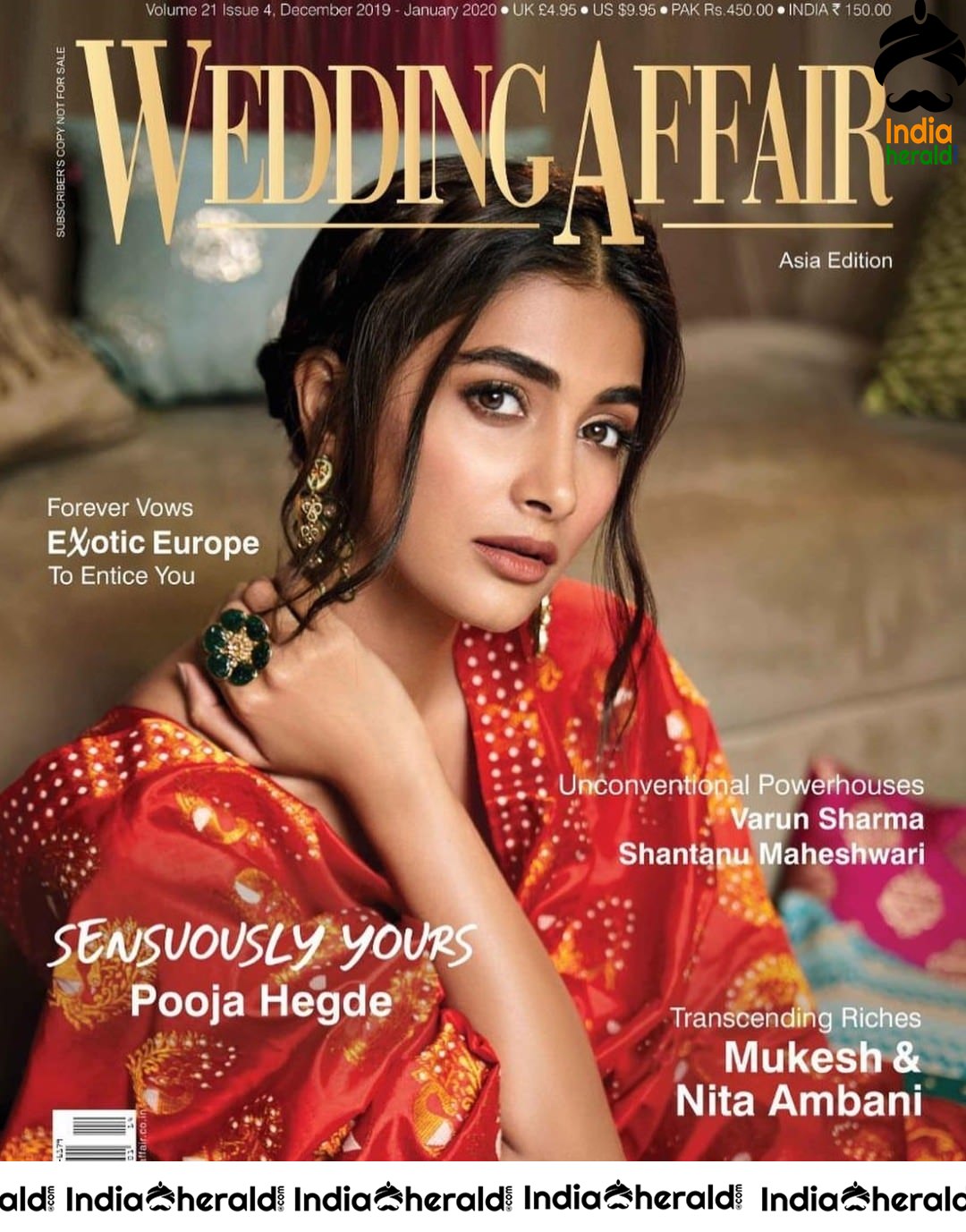 Pooja Hegde Spotted in Bra for Wedding Affairs Magazine