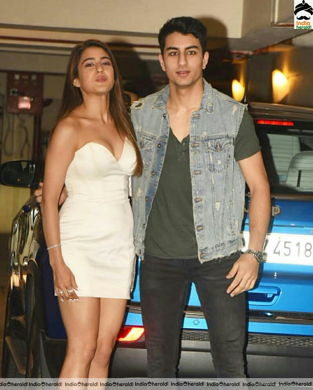 Sara Ali Khan Hot Cleavage show in white dress