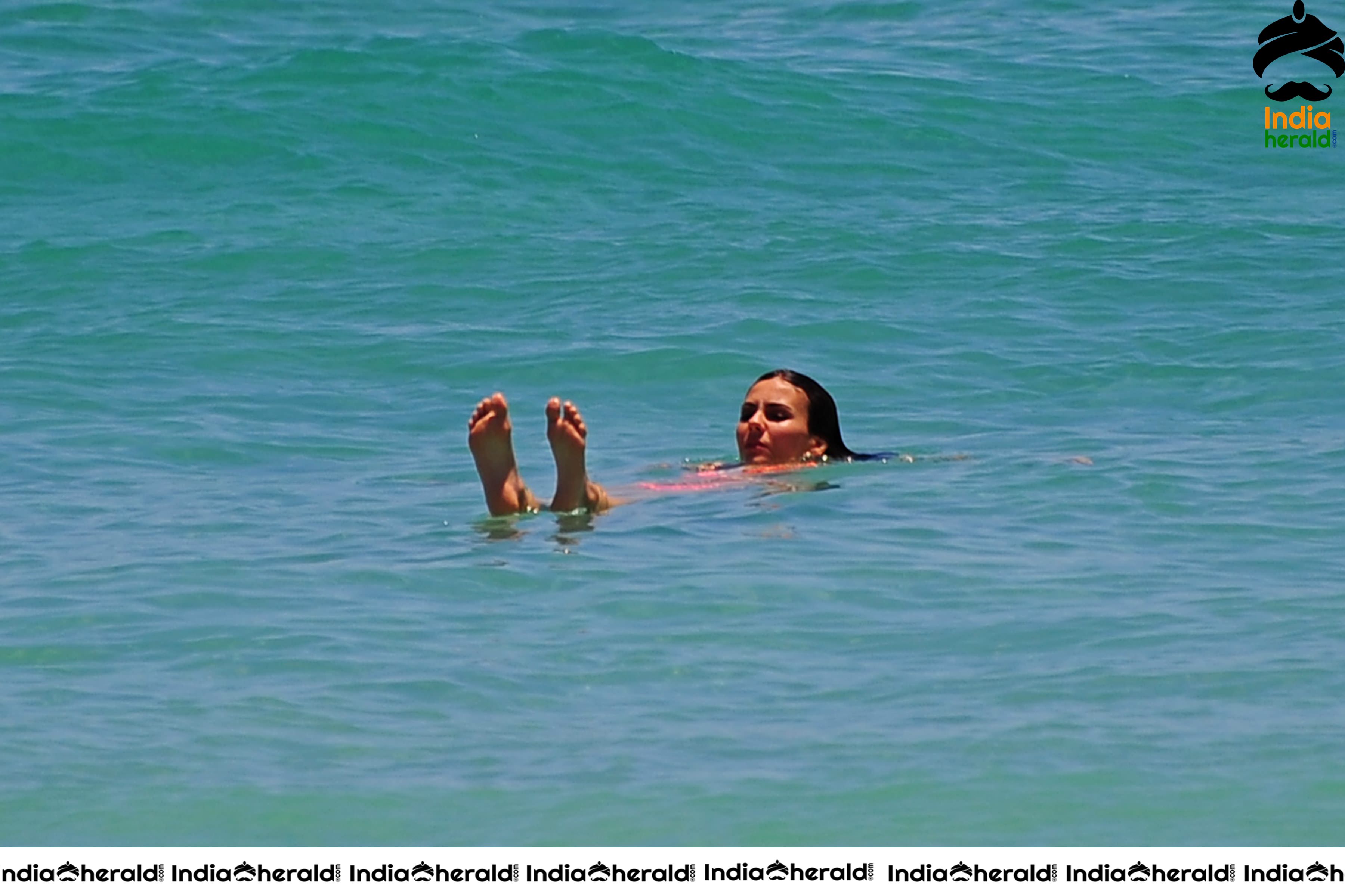 Victoria Justice Wearing a Neon Lace Bikini at Fort Lauderdale Beach Set 2