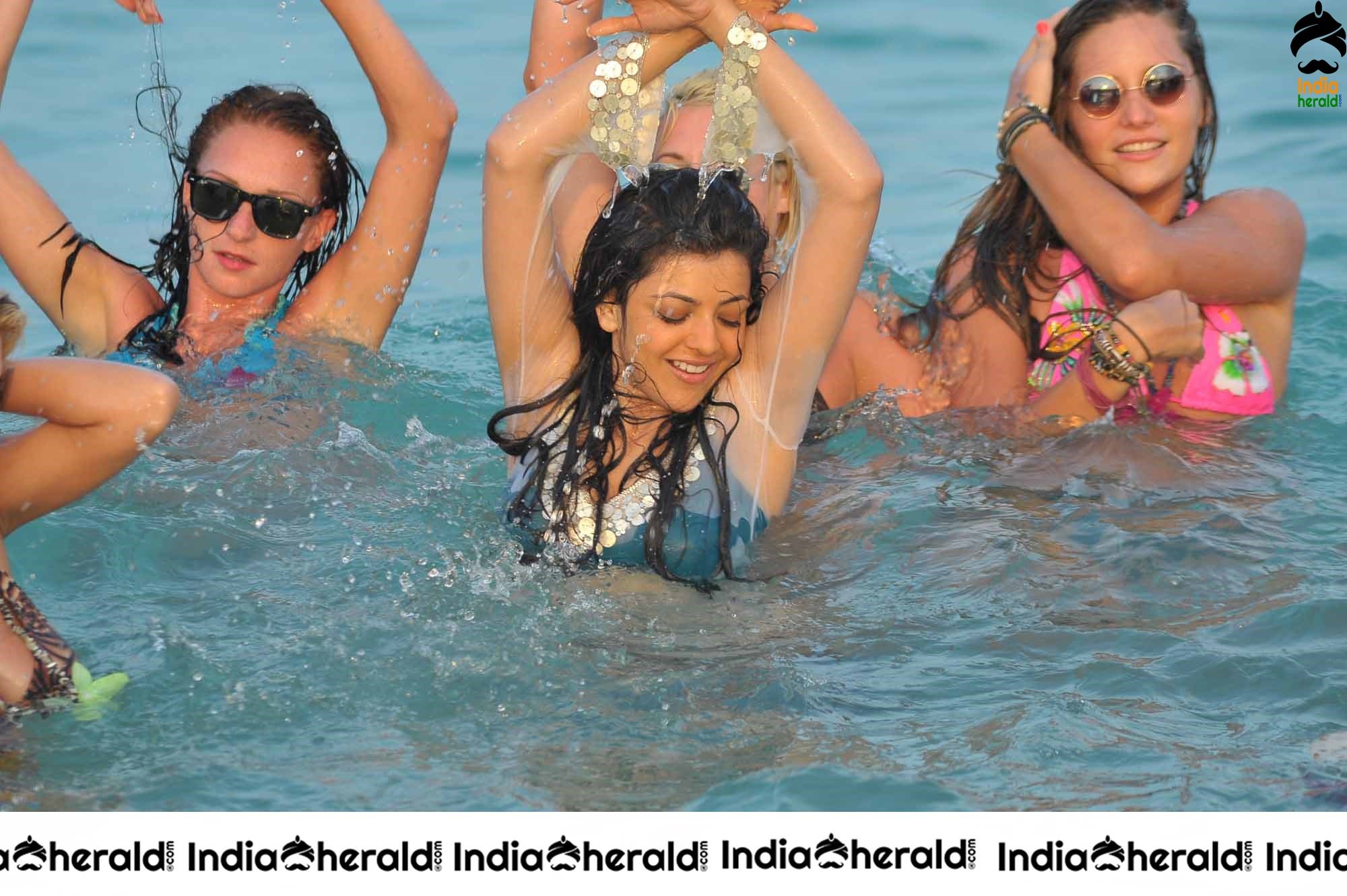 When Kajal Aggarwal gets wet by Beach Side and teases our Mood