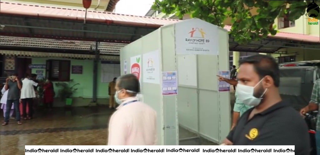 A sanitization tunnel has been installed at the entrance of Thrissur General Hospital amid Corona Virus outbreak