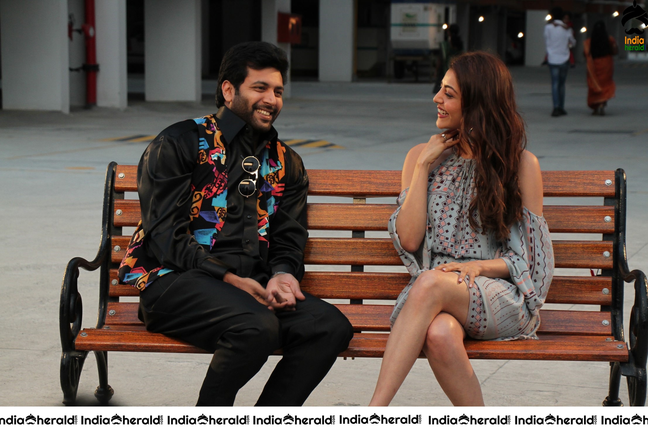 Jayam Ravi and Hot Kajal Aggarwal Unseen Photos from Comali movie Set 2