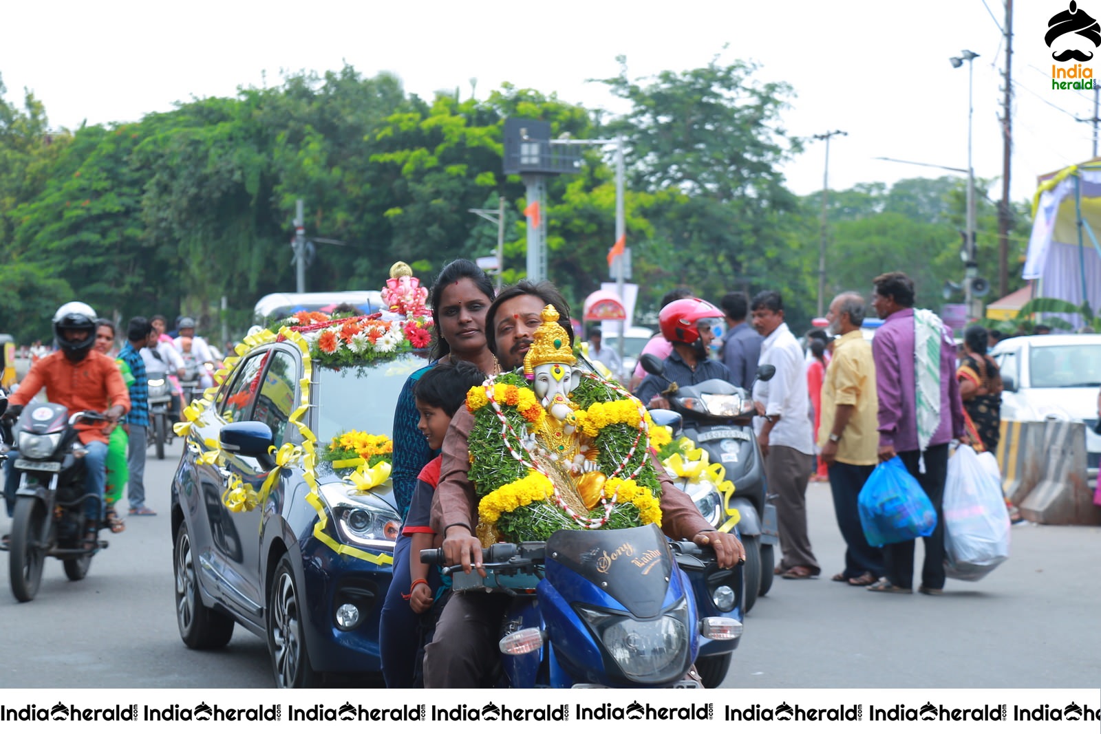 Lord Ganesha Immersion At Hyderabad Set 1