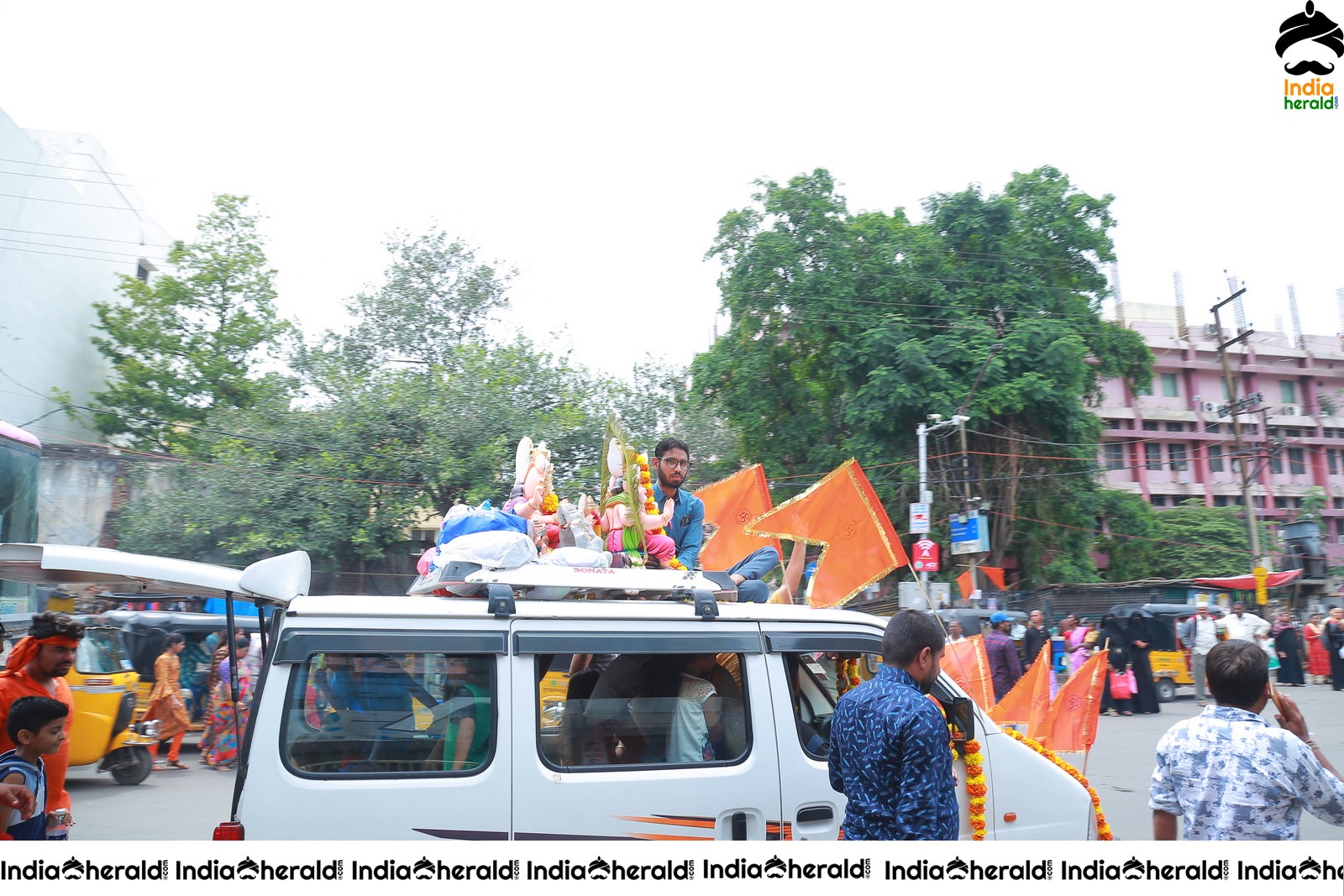 Lord Ganesha Immersion At Hyderabad Set 1