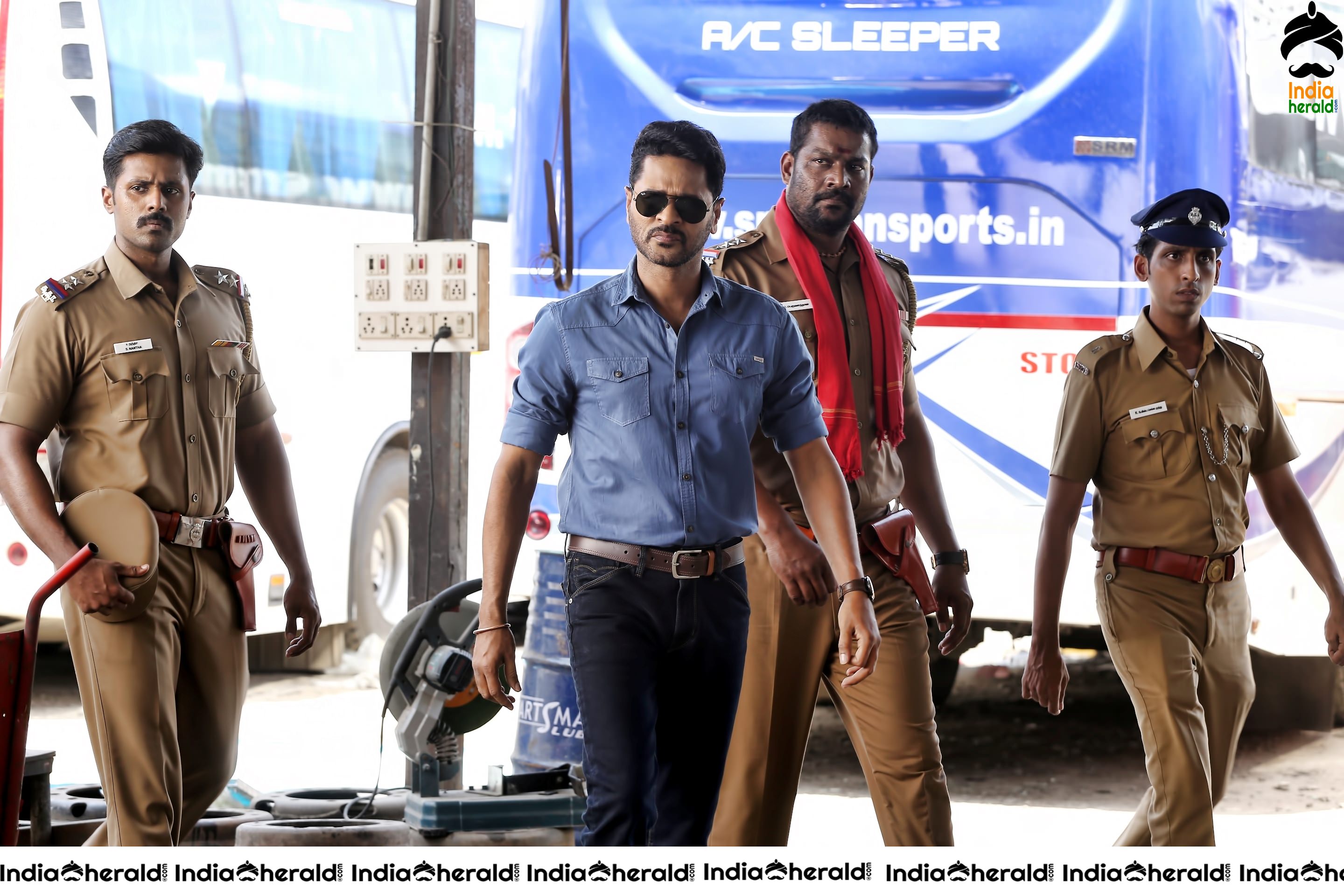 Prabhu Deva and Nivetha Pethuraj from Krishna Manohar IPS Movie Stills