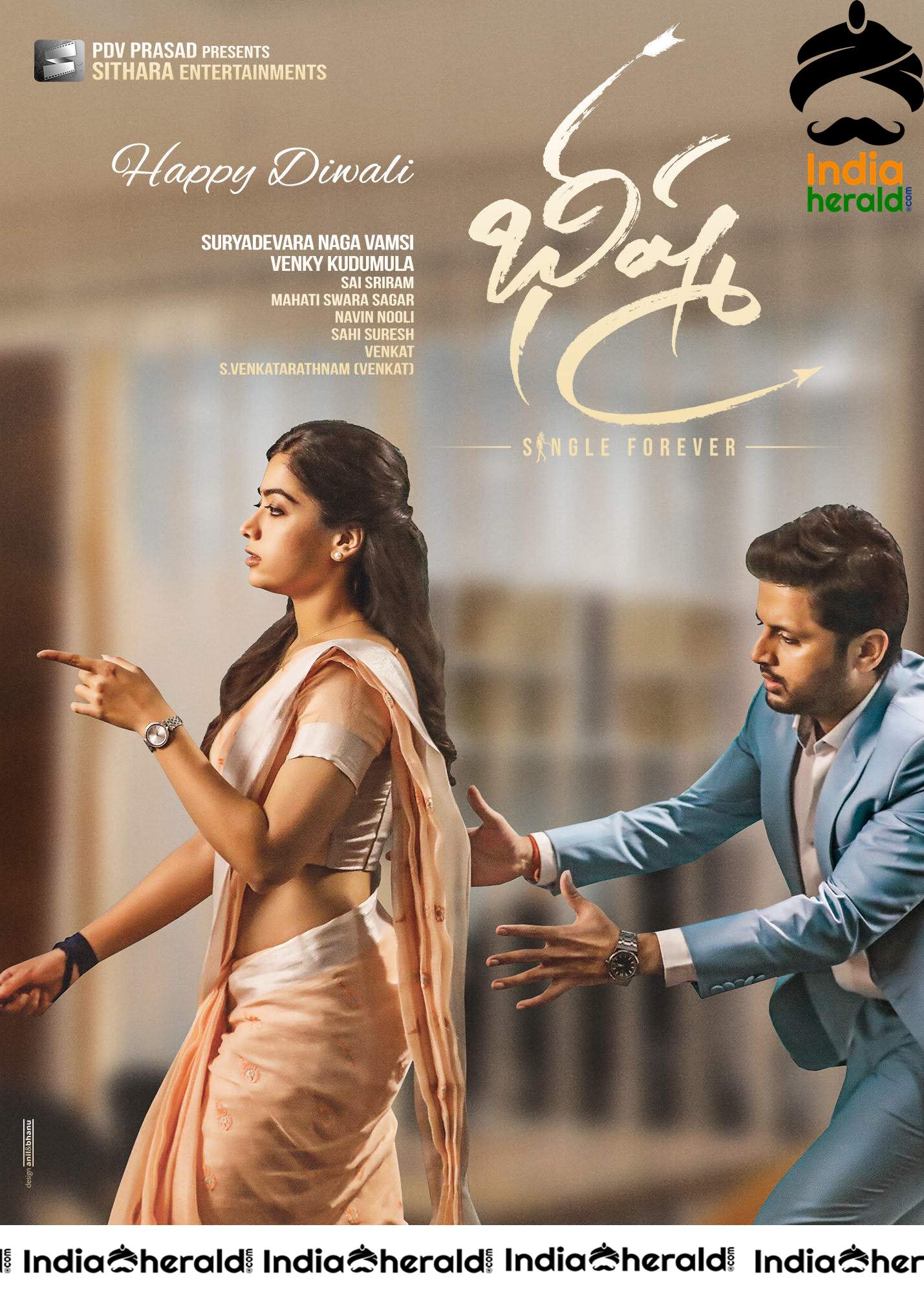 Rashmika Mandanna and Nithiin Hot Stills and Posters from Bheeshma Movie