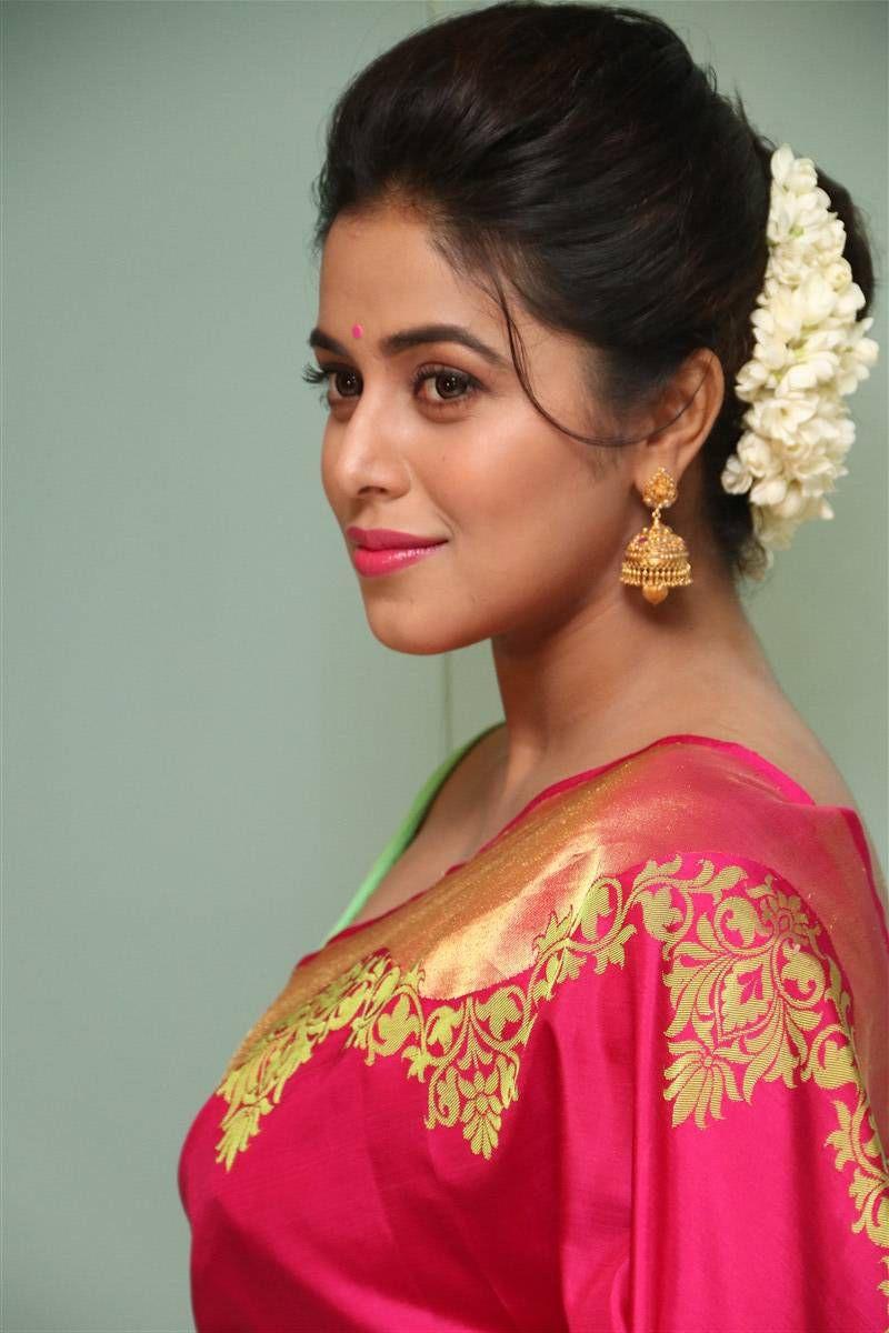 Actress Poorna Latest Stills in Saree