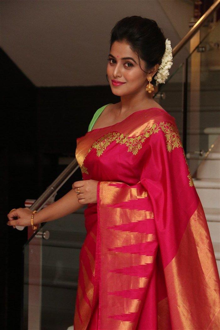 Actress Poorna Latest Stills in Saree