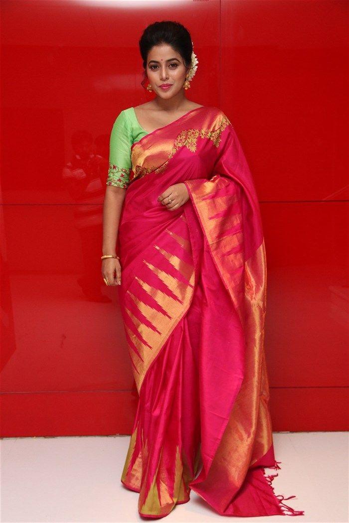 Actress Poorna Latest Stills in Saree