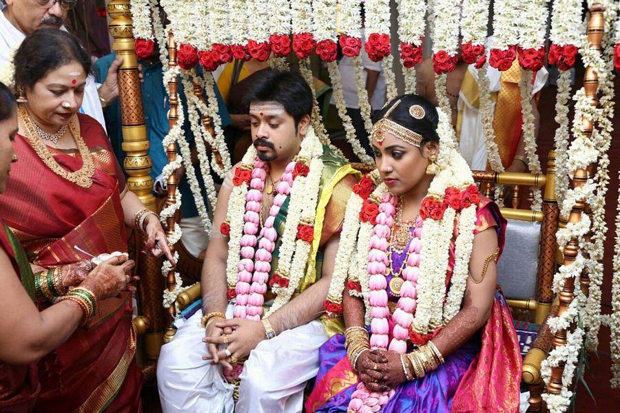 Actress Jayachitra Son Amresh Ganesh's Wedding & Reception Photos