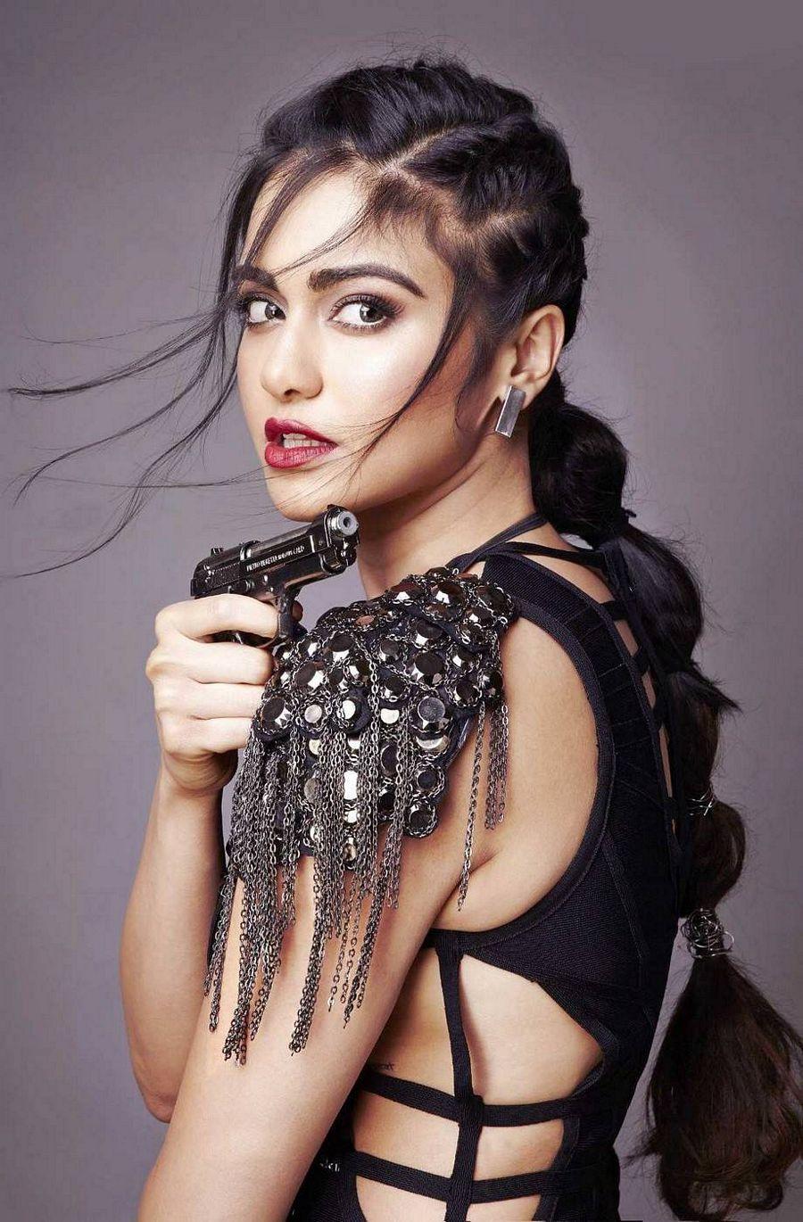 Adah Sharma in Black Top Dress Photos