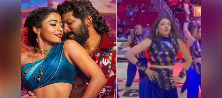 Allu Arjun and Rashmika Mandanna’s Peelings song Reaches NBA Arena