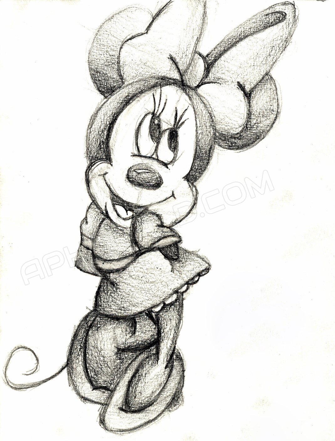 Minnie mouse drawing done by me! 😌 : r/fanart