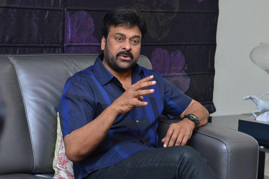 Chiru at Khaidi No 150 Movie Interview Stills