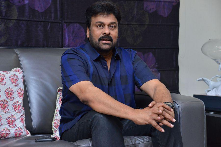 Chiru at Khaidi No 150 Movie Interview Stills