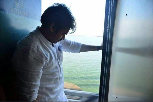 Pawan kalyan Train Journey Photos