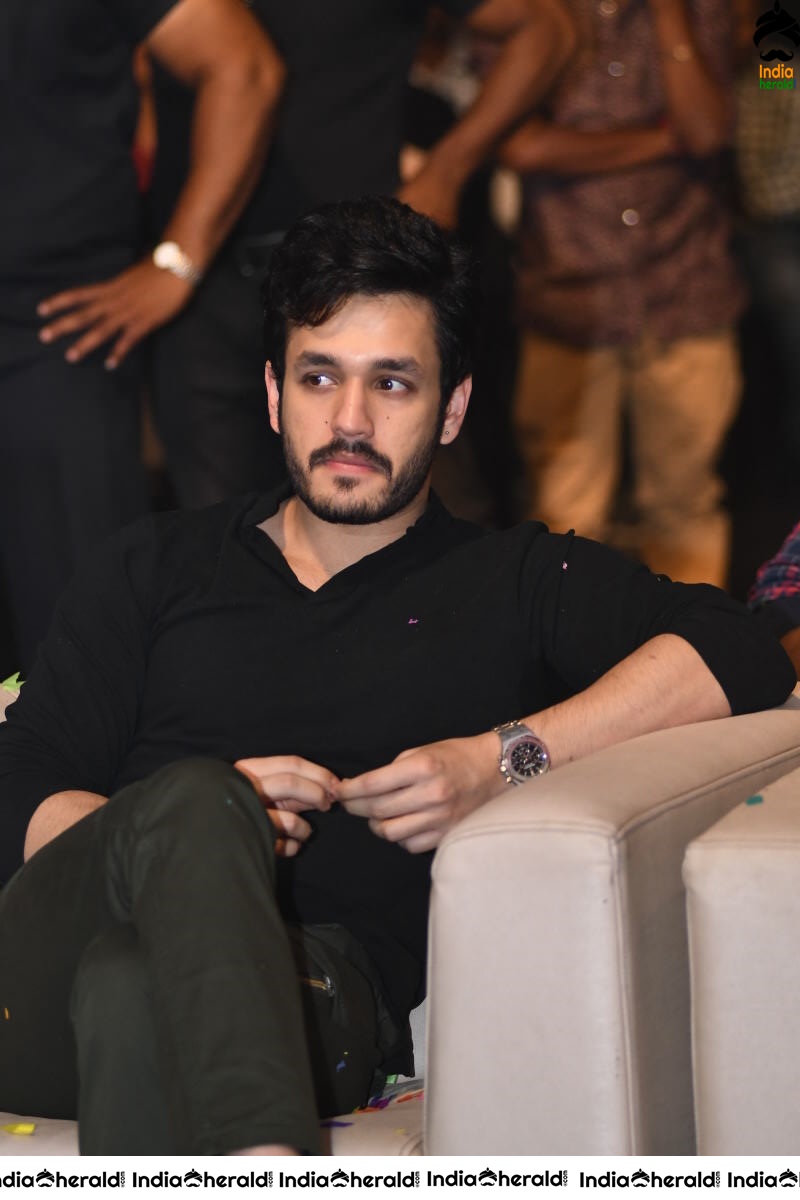 Actors King Akkineni with Akhil and Chaitanya Akkineni spot