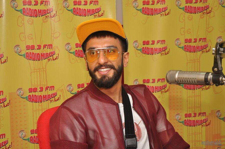 Ranveer Singh Stills At Radio Mirchi In Mumbai