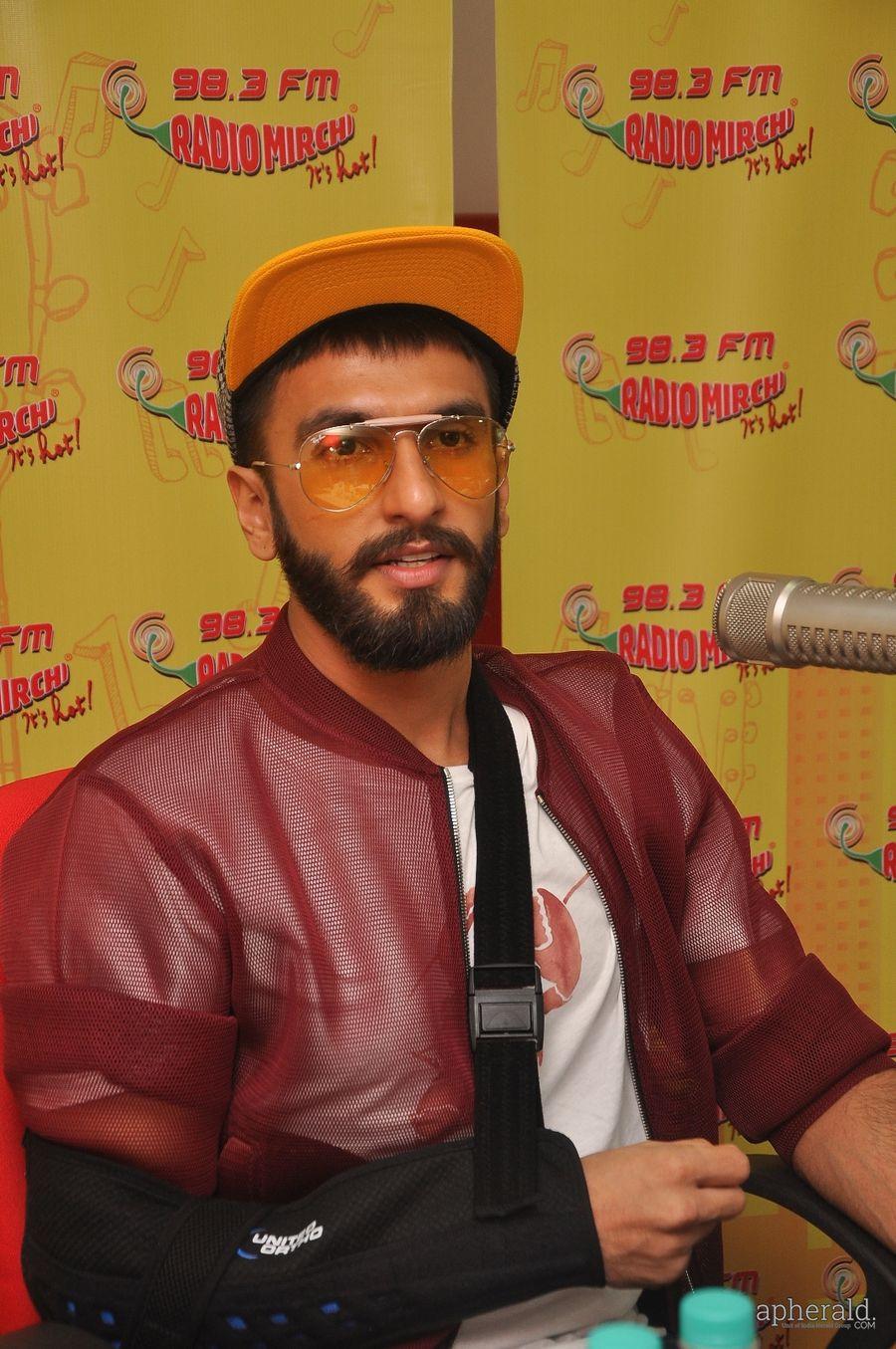 Ranveer Singh Stills At Radio Mirchi In Mumbai