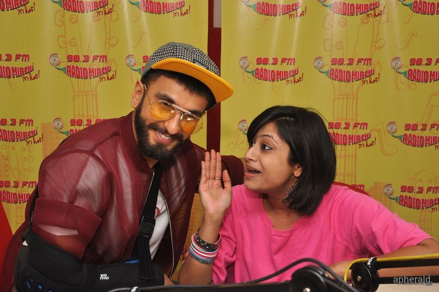 Ranveer Singh Stills At Radio Mirchi In Mumbai