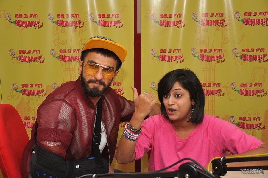 Ranveer Singh Stills At Radio Mirchi In Mumbai