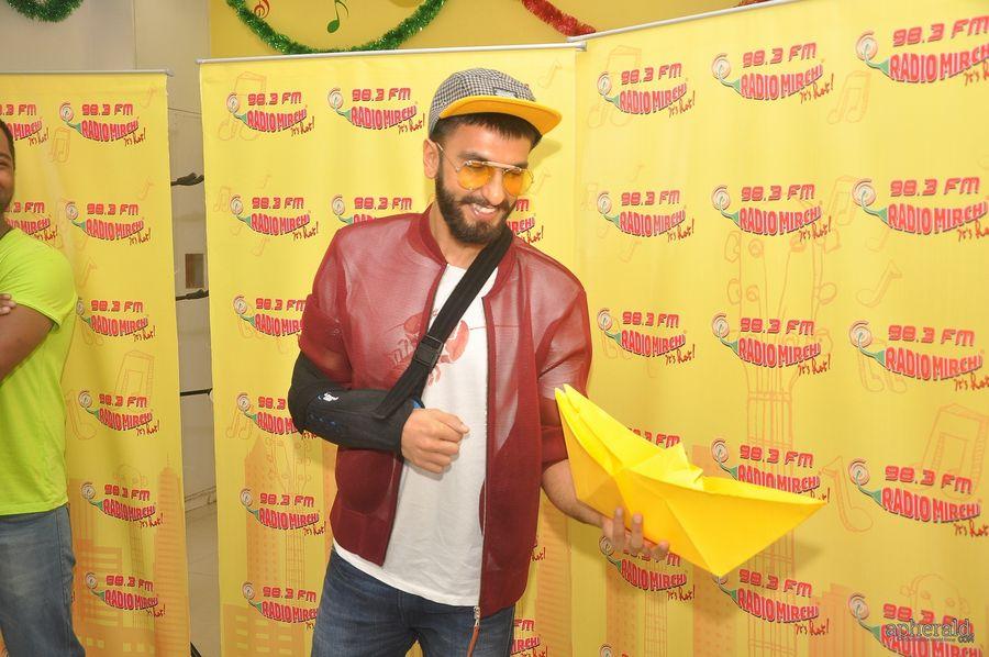 Ranveer Singh Stills At Radio Mirchi In Mumbai