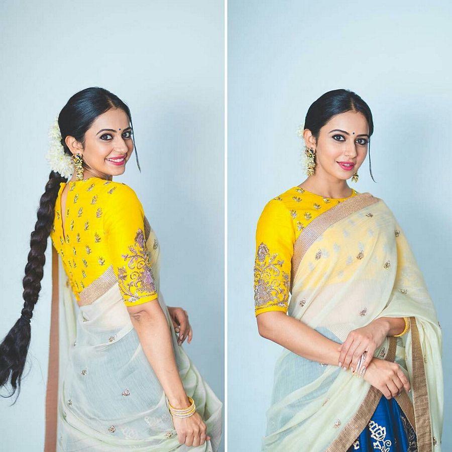 Actress Rakul Preet Singh Latest Half Saree Stills