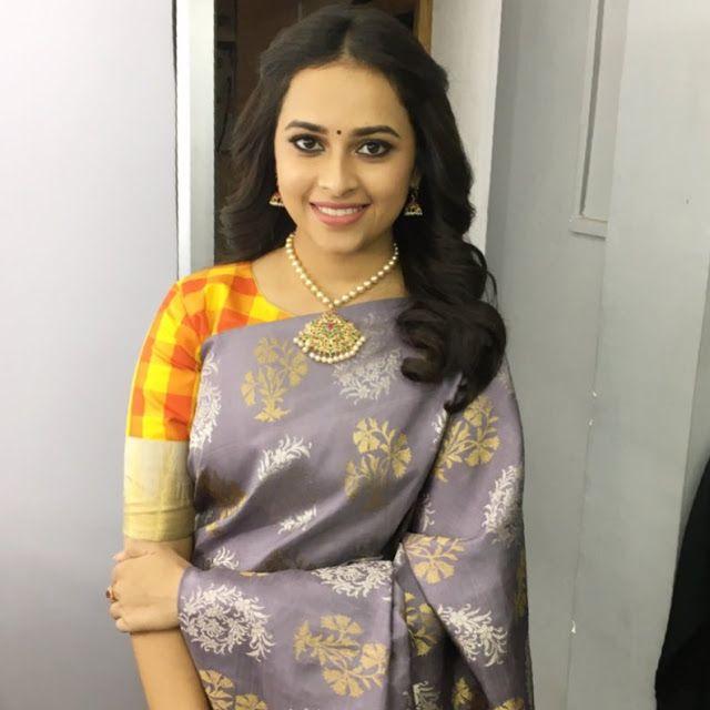 Actress Sri Divya Latest Stills in Saree