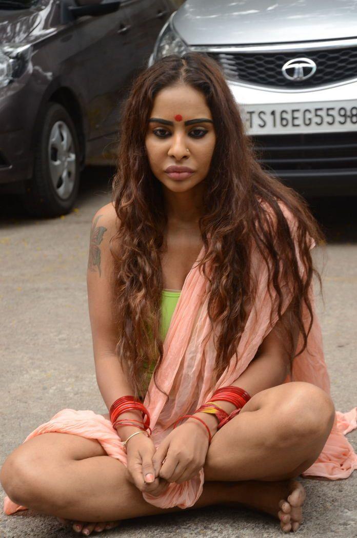 Actress Sri Reddy Protest at Film Chamber Photos