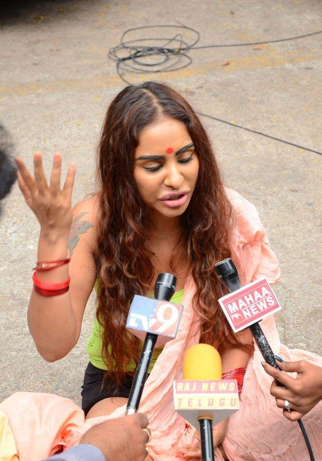 Actress Sri Reddy Protest at Film Chamber Photos