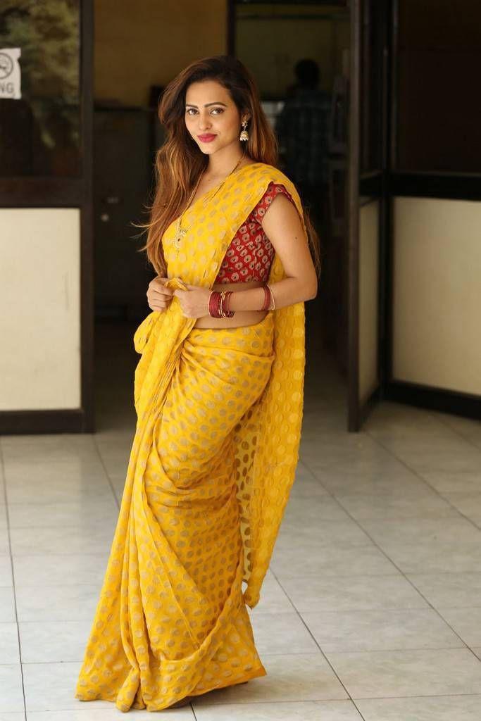 Geeta Shah Latest Hot Yellow Saree Photos