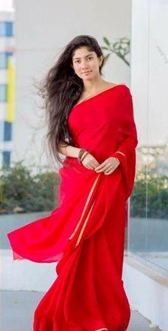 South Actress Sai Pallavi in Red Saree Photos