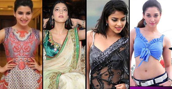 South Indian Actress In Traditional Dress V/s Western Dress Photos