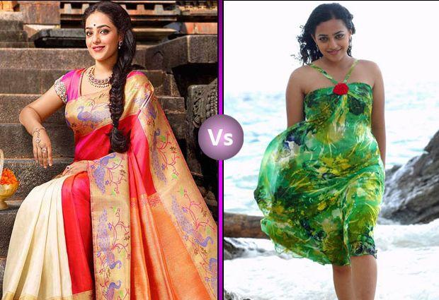 South Indian Actress In Traditional Dress V/s Western Dress Photos