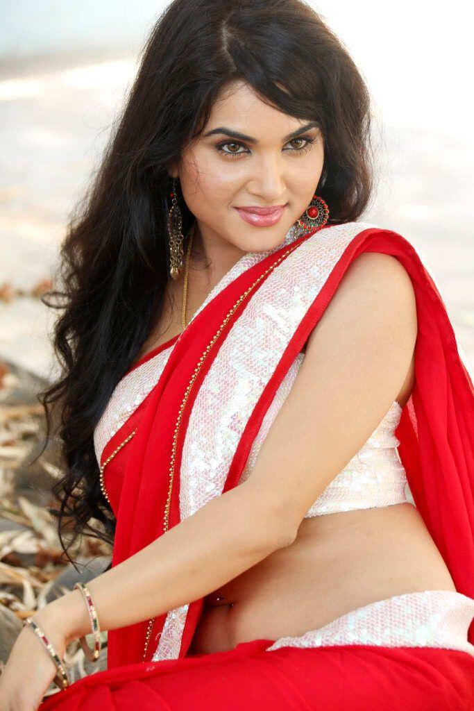 Telugu Actress Kavya Singh Stills in Red Saree