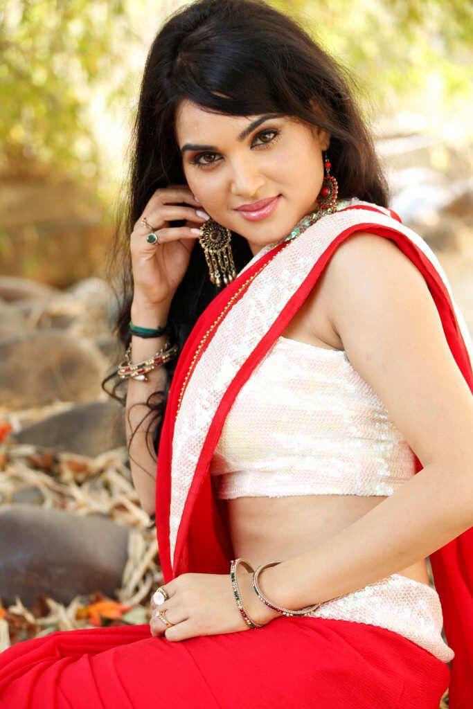 Telugu Actress Kavya Singh Stills in Red Saree