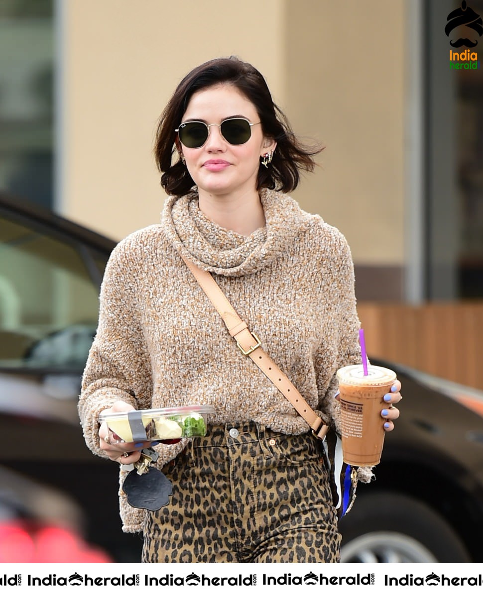 Gorgeous Paparazzi Photos of Lucy Hale while walking out in