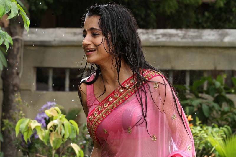 HOT ACTRESS IN  PINK SAREE STILLS