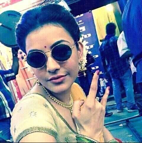 Kajal Agarwal on the shoot of Sardaar Gabbar Singh Latest Photos