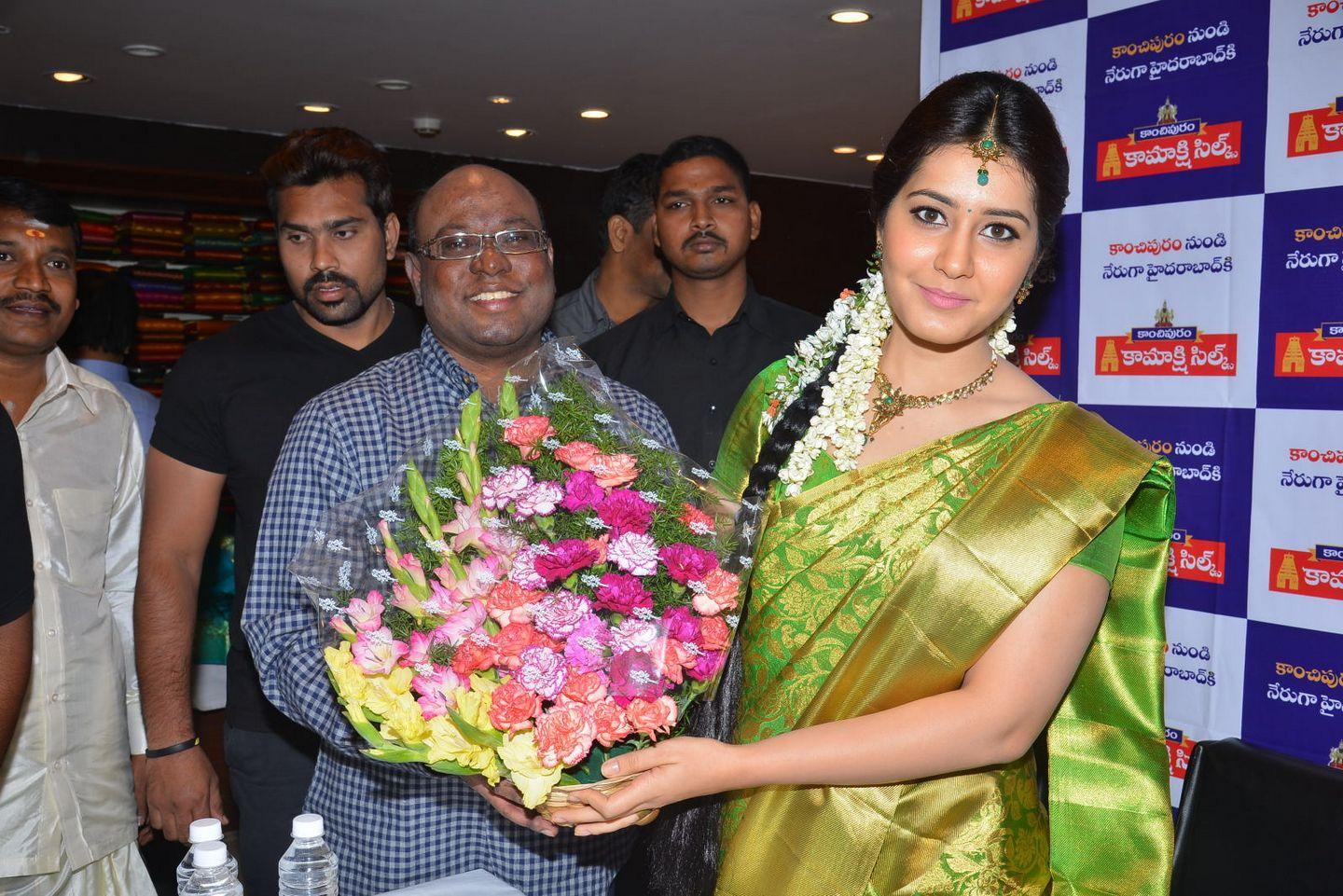 Rashi Khanna Launches Kanchipuram Kamakshi Silks Pics