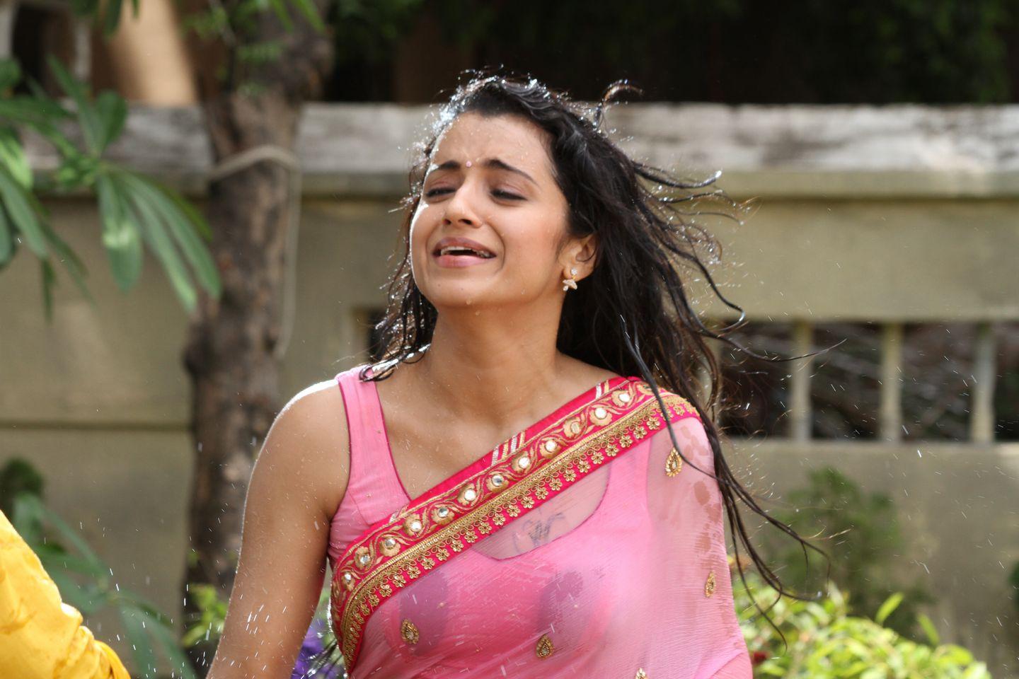 Trisha Wet Saree Hot Images