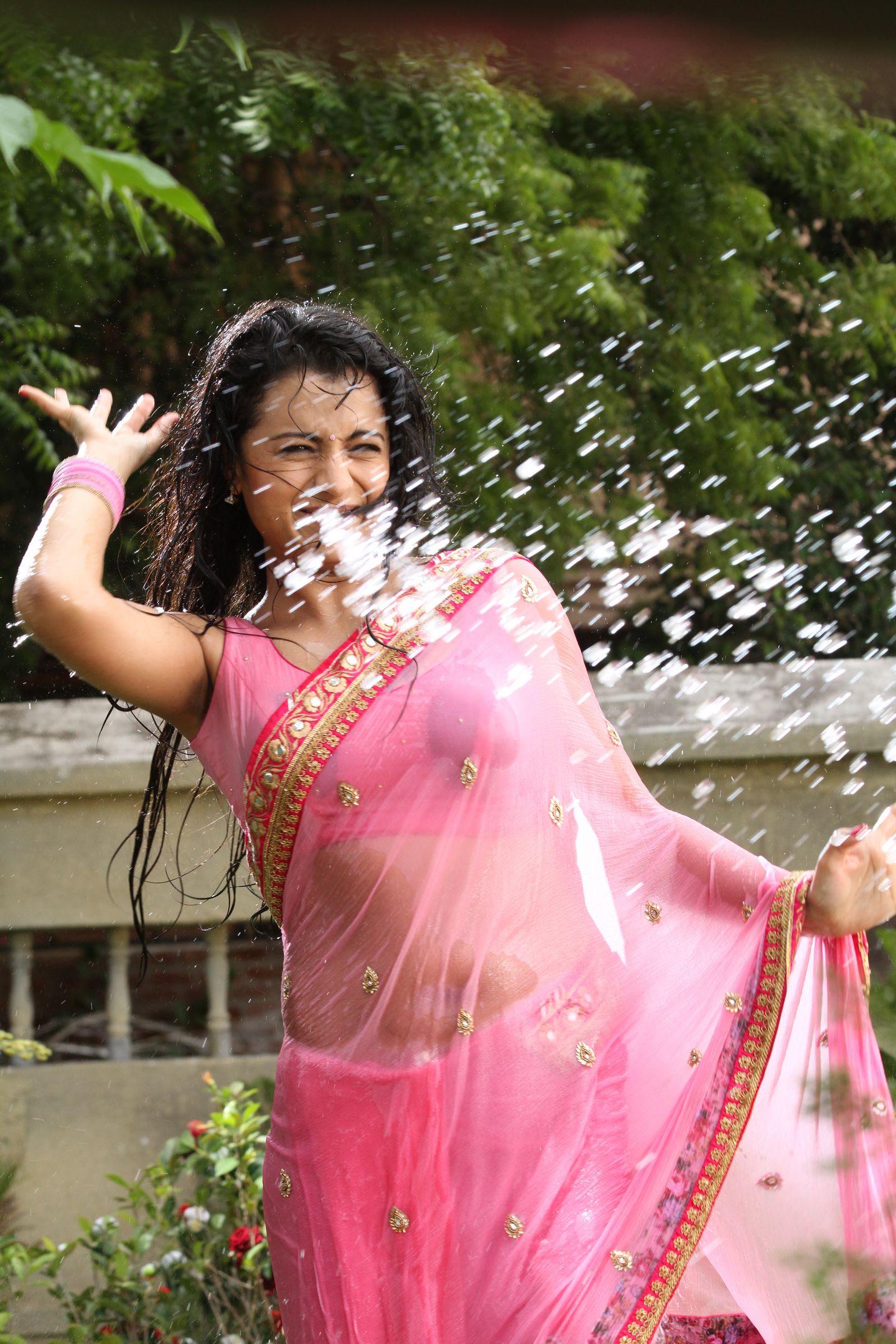 Trisha Wet Saree Hot Images